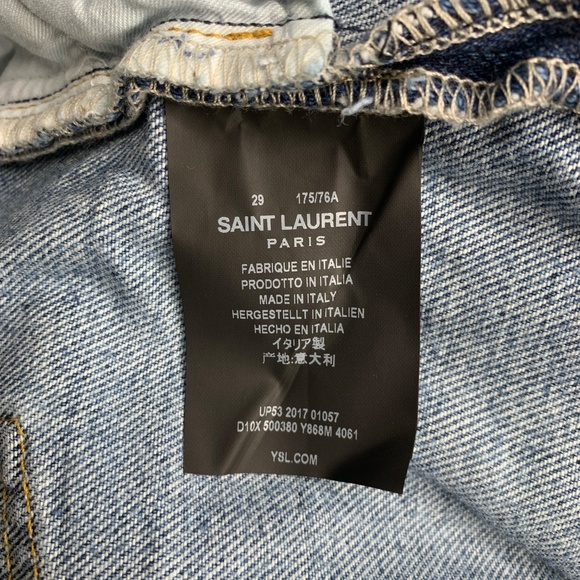 Saint Laurent Blue Denim Pants - Picture 7 of 8